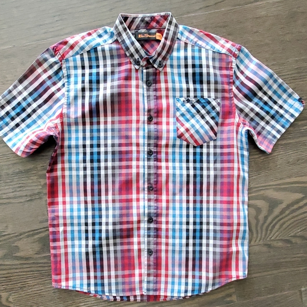 Boys short sleeve Ben Sherman button front shirt